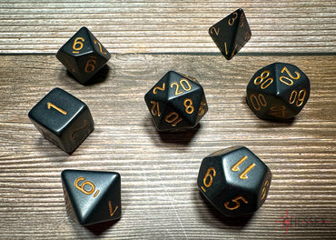 Chessex Dice Opaque Black/gold Polyhedral 7-Die Set