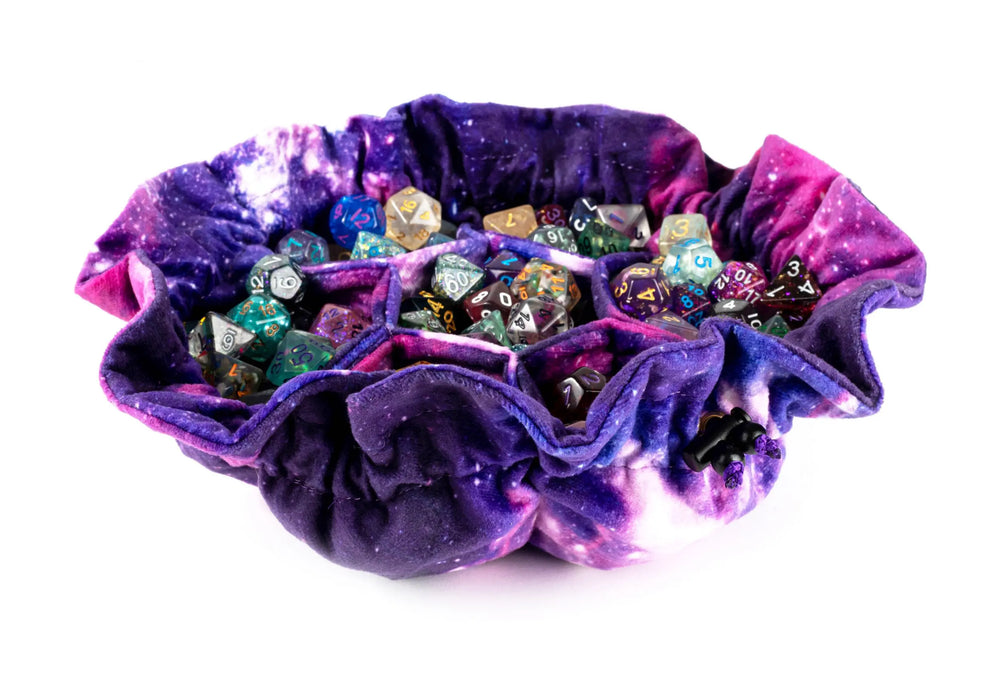 MDG Velvet Pocketed Dice Bag - Nebula